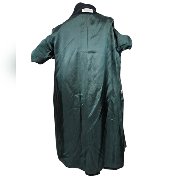 Vintage 80s Forecaster Emerald Green Double Breasted Wool Trench Coat Size 10 - Picture 9 of 12